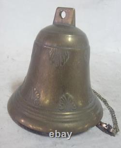 RARE ANCIENNE CLOCHE DE COUVENT EN BRONZE MASSIF belles gravures / style baroque