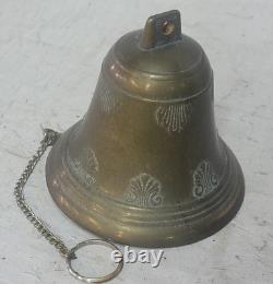 RARE ANCIENNE CLOCHE DE COUVENT EN BRONZE MASSIF belles gravures / style baroque