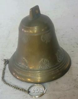 RARE ANCIENNE CLOCHE DE COUVENT EN BRONZE MASSIF belles gravures / style baroque