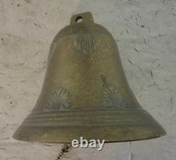 RARE ANCIENNE CLOCHE DE COUVENT EN BRONZE MASSIF belles gravures / style baroque