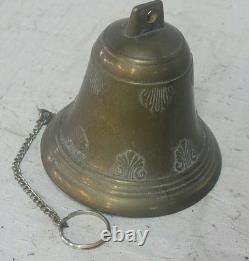 RARE ANCIENNE CLOCHE DE COUVENT EN BRONZE MASSIF belles gravures / style baroque