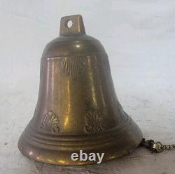 RARE ANCIENNE CLOCHE DE COUVENT EN BRONZE MASSIF belles gravures / style baroque