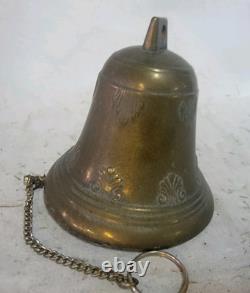 RARE ANCIENNE CLOCHE DE COUVENT EN BRONZE MASSIF belles gravures / style baroque