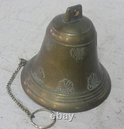 RARE ANCIENNE CLOCHE DE COUVENT EN BRONZE MASSIF belles gravures / style baroque