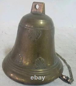 RARE ANCIENNE CLOCHE DE COUVENT EN BRONZE MASSIF belles gravures / style baroque