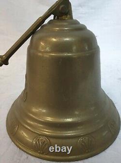 RARE BELLE CLOCHE DE COUVENT EN BRONZE MASSIF belles gravures anges