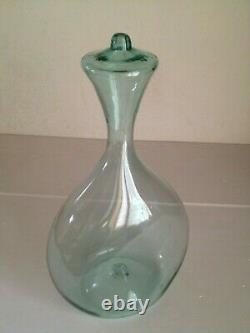 RARE Gourde 45 cm verre Soufflé Art populaire Ancien Berger Onion Bottle