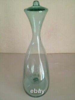 RARE Gourde 45 cm verre Soufflé Art populaire Ancien Berger Onion Bottle