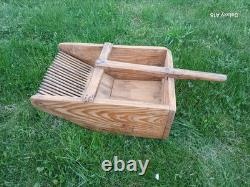 RARE Grand peigne à fleur de trèfle Art populaire