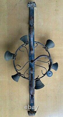 ROUE à CARILLONS GUERISON cloches fer forgé art populaire fêtes païen église XIX