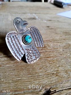 RaRe. Pièce U Thunderbird Anneaux D'Echarpe Magnolia Pearl Argent St & Turquoise