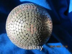 Rare Ancienne Paire De Boules De Petanques Lyonnaises Cloutees En Bronze