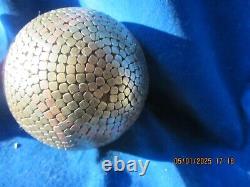 Rare Ancienne Paire De Boules De Petanques Lyonnaises Cloutees En Bronze