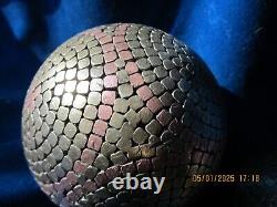 Rare Ancienne Paire De Boules De Petanques Lyonnaises Cloutees En Bronze