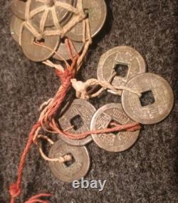 Rare Épée Votive Chine Du Sud Porte Bonheur Feng Shui Sapèques Monnaie Ancienne