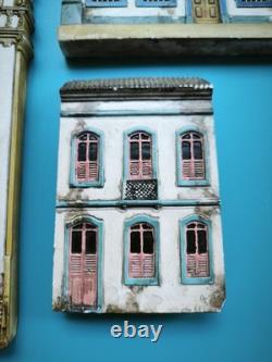Rare Lot 8 Bas-Reliefs Artisanaux Brésil Façades Coloniales Bricio & Gina