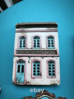 Rare Lot 8 Bas-Reliefs Artisanaux Brésil Façades Coloniales Bricio & Gina