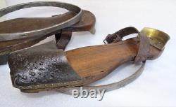 Rare PAIRE DE SOQUES OU PATINS À BOUE 19ème