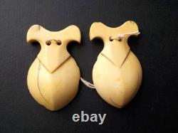 Rare Paires de castagnettes 19e en os B2