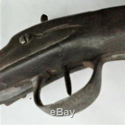 Rare ancien pistolet silex fer forgé haute-époque 18 éme xviii éme canon déco