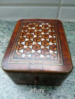 Rare ancienne boîte porte montre à gousset avec des incrustations