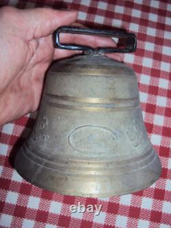 Rare ancienne cloche vache ALB GUSSET UETENDORF SUISSE Cow Brass Bell collection