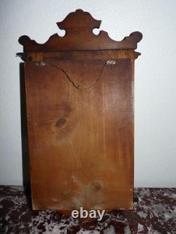 Rare boîte coffret armoire pour suspendre des clefs tableau peinture huile 19ème