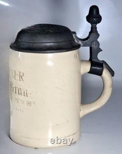 Rare chope à bière Bürger-Brau München 1890 Bürgerbräukeller 0,4L