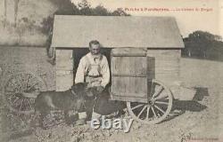 Rare corne à jus de tabac de berger art populaire