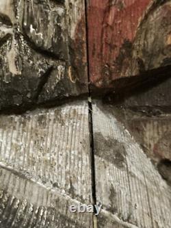 Roi de Coeur bas relief bois 19 ème Superbe, rare