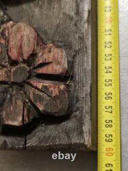 Roi de Coeur bas relief bois 19 ème Superbe, rare