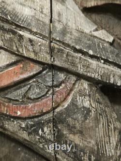 Roi de Coeur bas relief bois 19 ème Superbe, rare