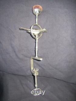 SUBLIME GRAND PIQUE AIGUILLE LAITON FONDU ART POPULAIRE CAST BRASS NEEDLE 33 cm