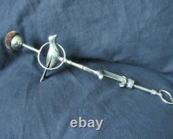 SUBLIME GRAND PIQUE AIGUILLE LAITON FONDU ART POPULAIRE CAST BRASS NEEDLE 33 cm
