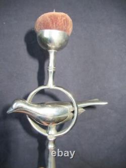 SUBLIME GRAND PIQUE AIGUILLE LAITON FONDU ART POPULAIRE CAST BRASS NEEDLE 33 cm
