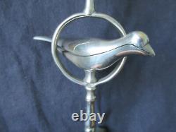 SUBLIME GRAND PIQUE AIGUILLE LAITON FONDU ART POPULAIRE CAST BRASS NEEDLE 33 cm