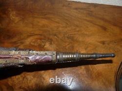 SUPERBE TRES RARE ANCIEN Soufflet de Cheminée en Bois Sculpté 18ème PUTTO