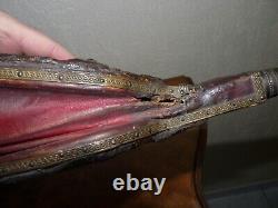 SUPERBE TRES RARE ANCIEN Soufflet de Cheminée en Bois Sculpté 18ème PUTTO