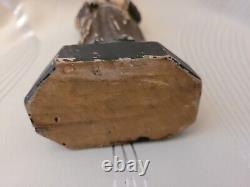 Saint Antoine de Padoue sculpture en bois sculptée art populaire fin 19ème