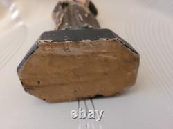 Saint Antoine de Padoue sculpture en bois sculptée art populaire fin 19ème