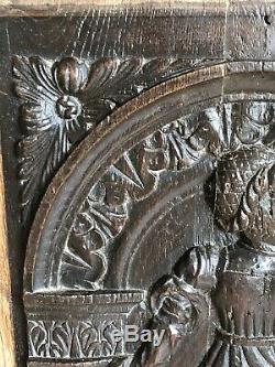 Salomé, Panneau Haute-Epoque en bois sculpté, Renaissance, XVIe XVIIe