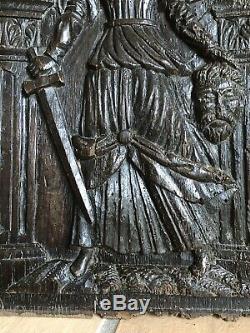 Salomé, Panneau Haute-Epoque en bois sculpté, Renaissance, XVIe XVIIe