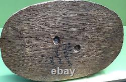 Sculpture Bois 40 CM Homme Basque Au Beret Fumant La Pipe Art Populaire