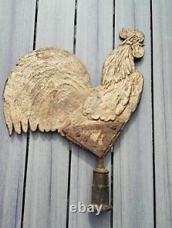 Sculpture Coq Ancien de Cheminée de Toiture Faîtière Maison en ardoise Colmar