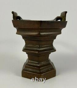 Seau A Eau Benite En Bronze XVI Eme France Pays Bas Gothique Chocolatee H2509