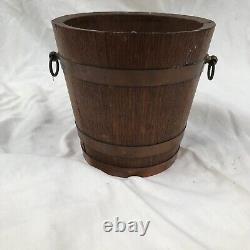 Seau En Bois Et Cuivre 19 Eme / 20 Eme Siecle Inv 12052