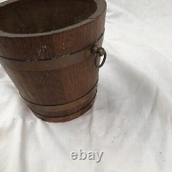 Seau En Bois Et Cuivre 19 Eme / 20 Eme Siecle Inv 12052