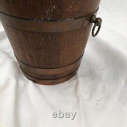 Seau En Bois Et Cuivre 19 Eme / 20 Eme Siecle Inv 12052