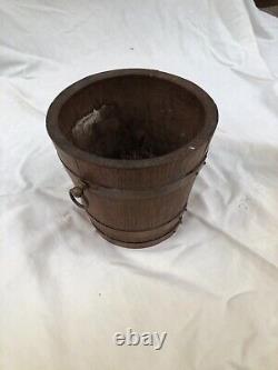 Seau En Bois Et Cuivre 19 Eme / 20 Eme Siecle Inv 12052