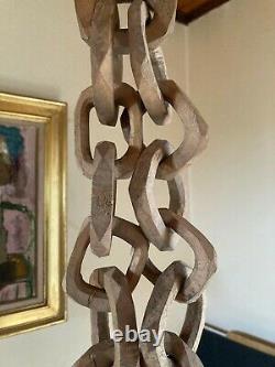Signé L BERTHET surprenant bois monoxyle sculpté main Art populaire Opinel